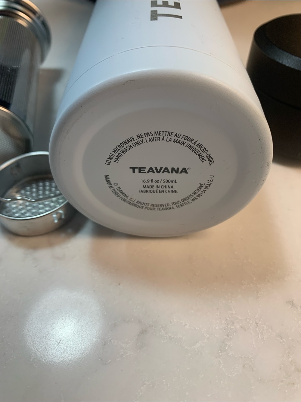 Teavana Frost Pale Blue Tea Infuser Travel Tumbler - Picture 3 of 4